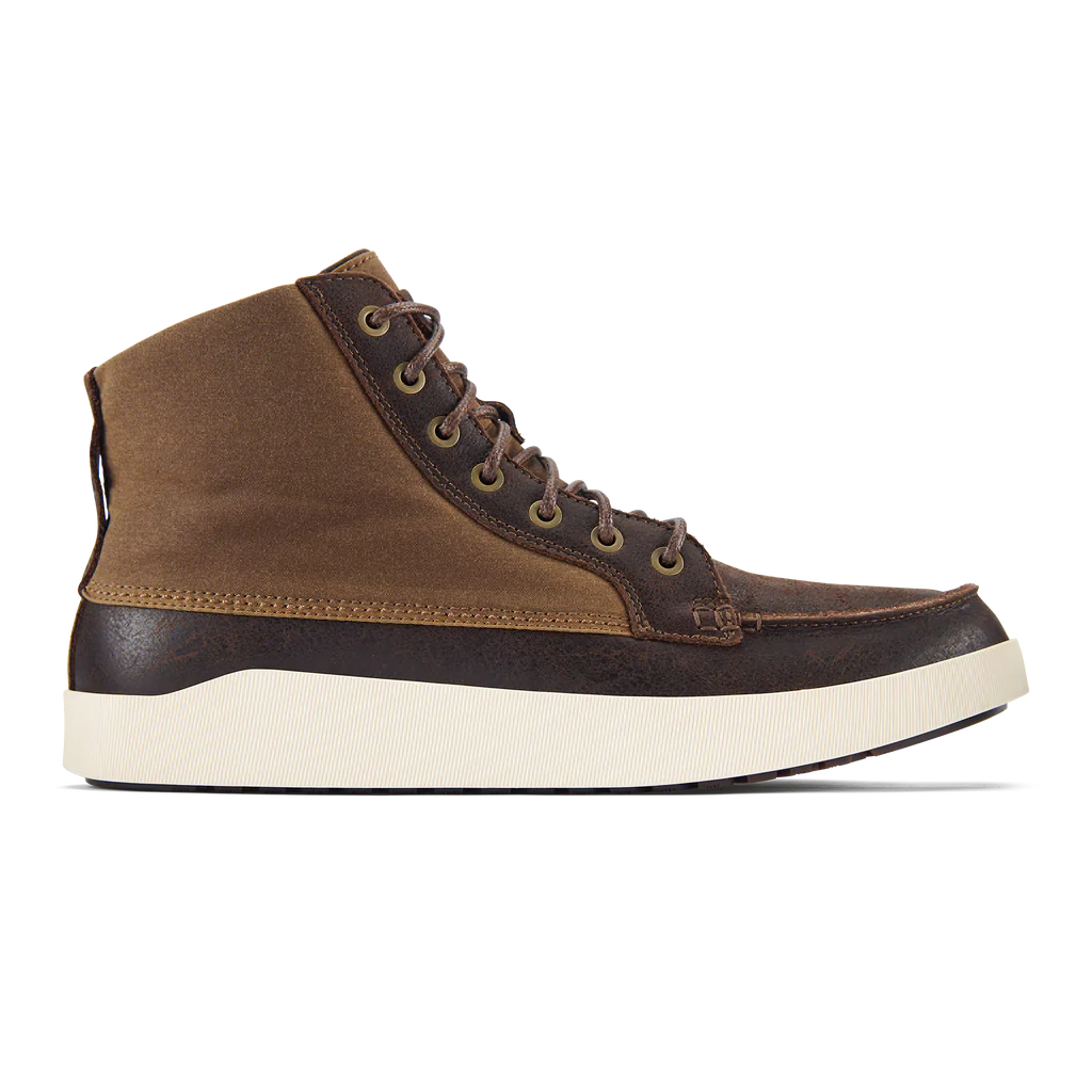 Olukai Molina Suede Waterproof Leather Chukka Boots Shoes OLUKAI MOLINA WATERPROOF LEATHER CANVAS CHUKKA BOOT DARK  main image 3