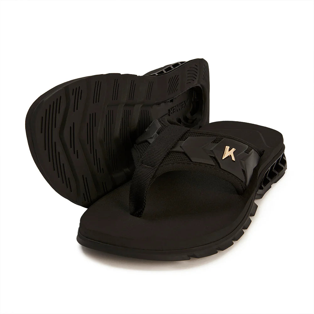 KENNER Men’s Black and White Sport Flip-Flops kenner sandals | eBay main image 2