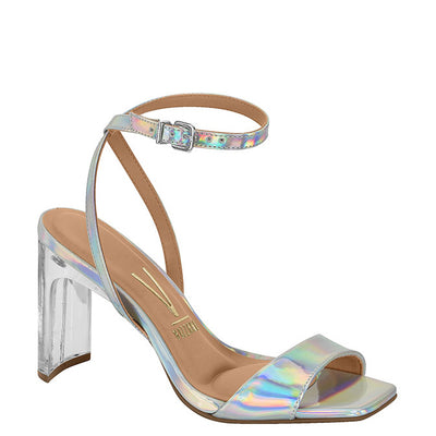 Vizzano Women's Metallic Heel Sandal with Ankle Strap